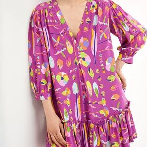 Anthropologie Luke John Matthew Arnold Floral Tunic Dress Size Large